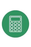 green calculator outline