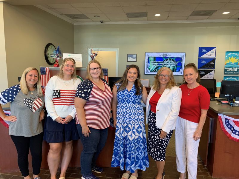 Murrells Inlet employees dressed in red, white, and blue to celebrate America's 250th birthday