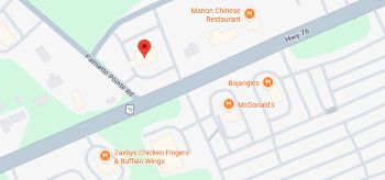 Google Maps pin drop location of the ABB Marion 76 branch.